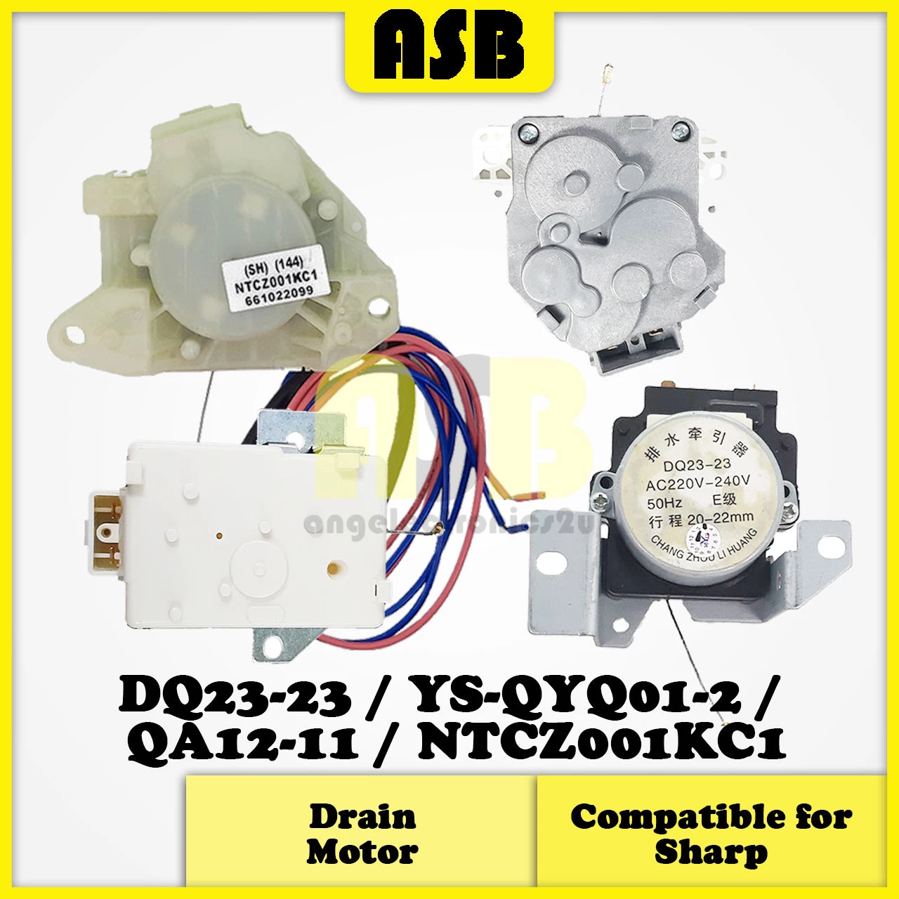 (1pc) ( Compatible : SHARP ) Washing Machine Drain Motor / Valve / Motor Keluar Air