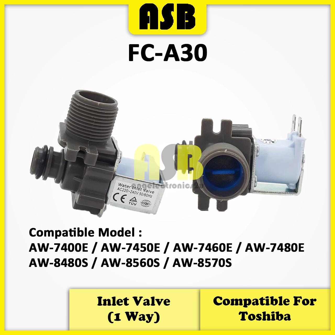 (1pc) ( Compatible : TOSHIBA ) Washing Machine Water Inlet Valve / Injap Masuk Air