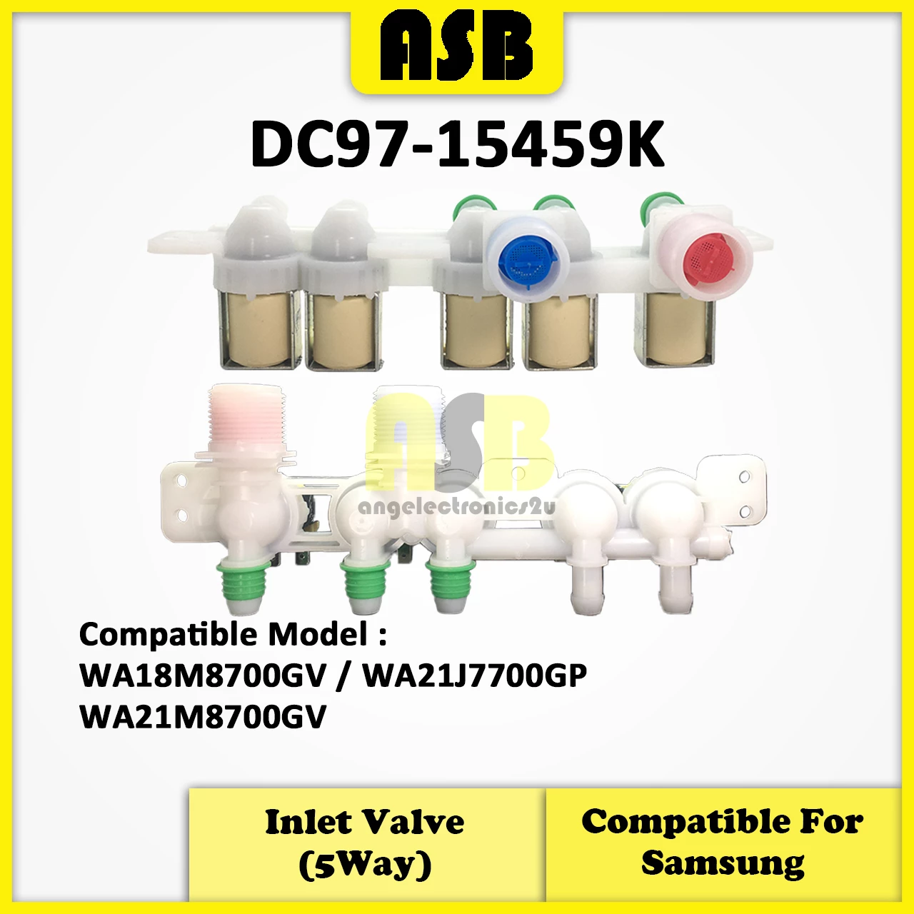 (1pc) ( Compatible : SAMSUNG ) Washing Machine Water Inlet Valve  / Injap Masuk Air ( 661017077 )