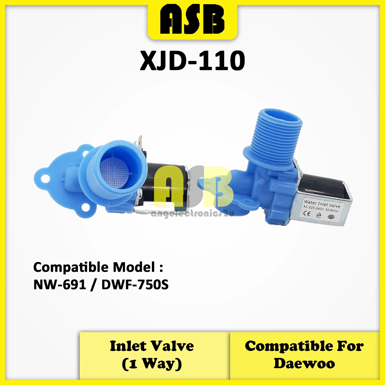 (1pc) ( Compatible : DAEWOO ) Washing Machine Water Inlet Valve  / Injap Masuk Air (661017008)