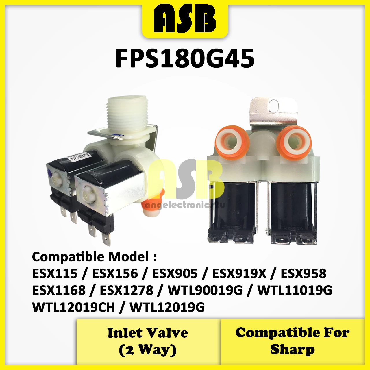 (1pc) ( Compatible : Sharp ) Washing Machine Water Inlet Valve  / Injap Masuk Air ( 661017072 )