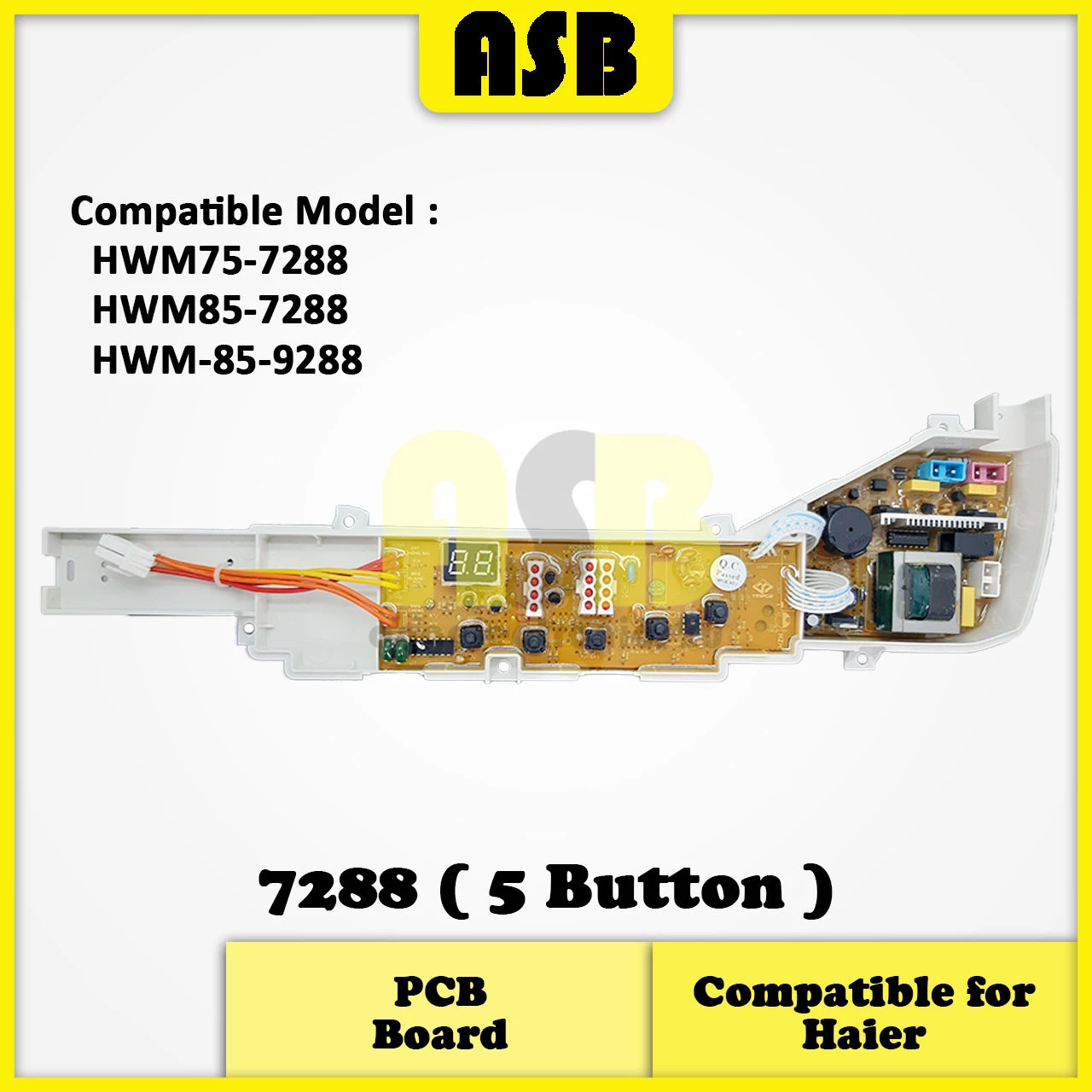 (1pc) ( Compatible : HAIER ) Washing Machine PCB Board  / Papan Litar