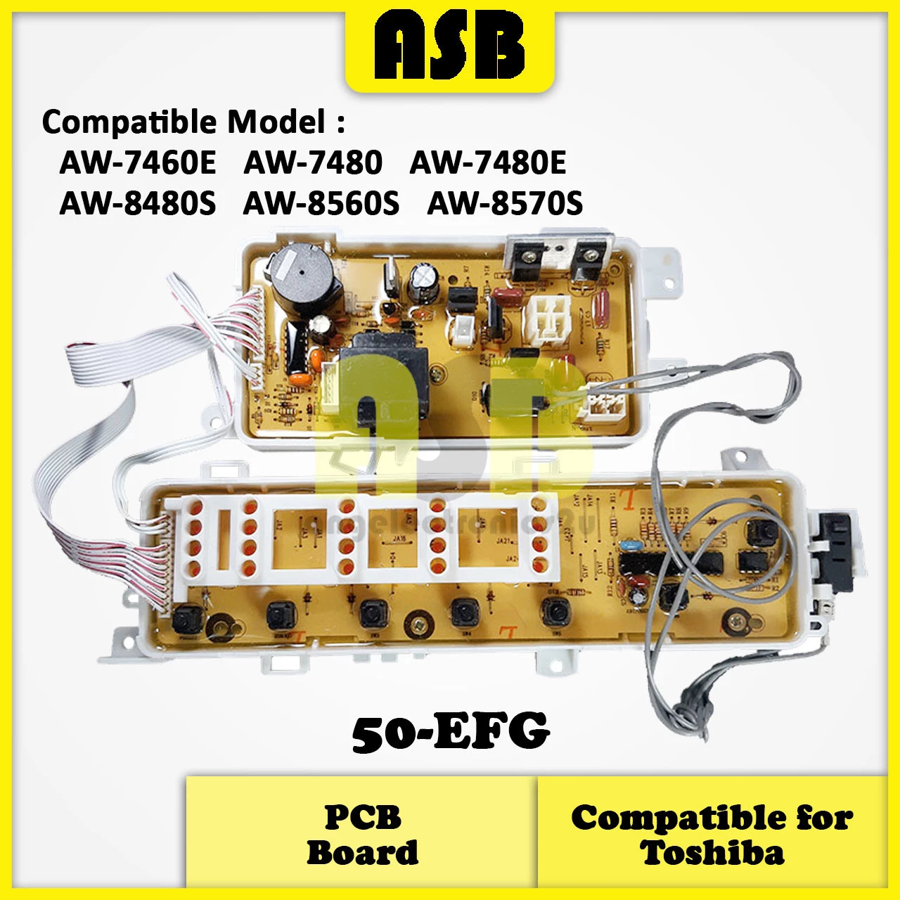 (1pc) ( Compatible : TOSHIBA ) Washing Machine PCB Board  / Papan Litar