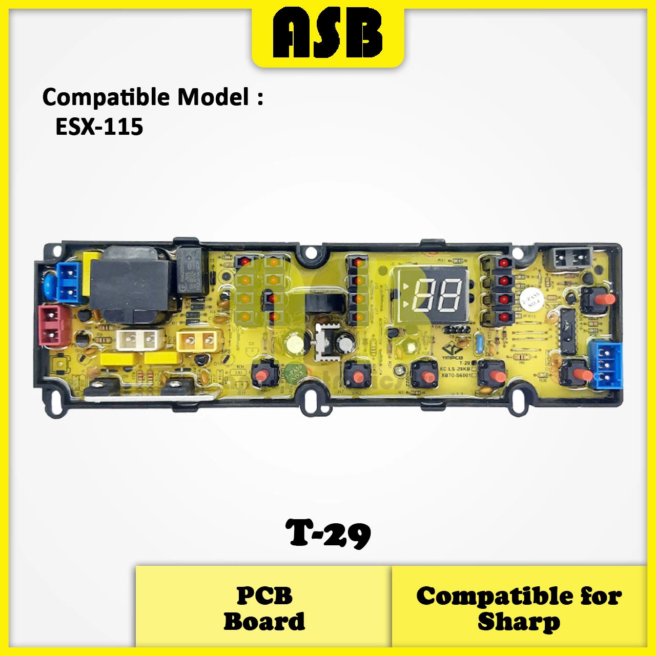 (1pc) ( Compatible : SHARP ) Washing Machine PCB Board  / Papan Litar