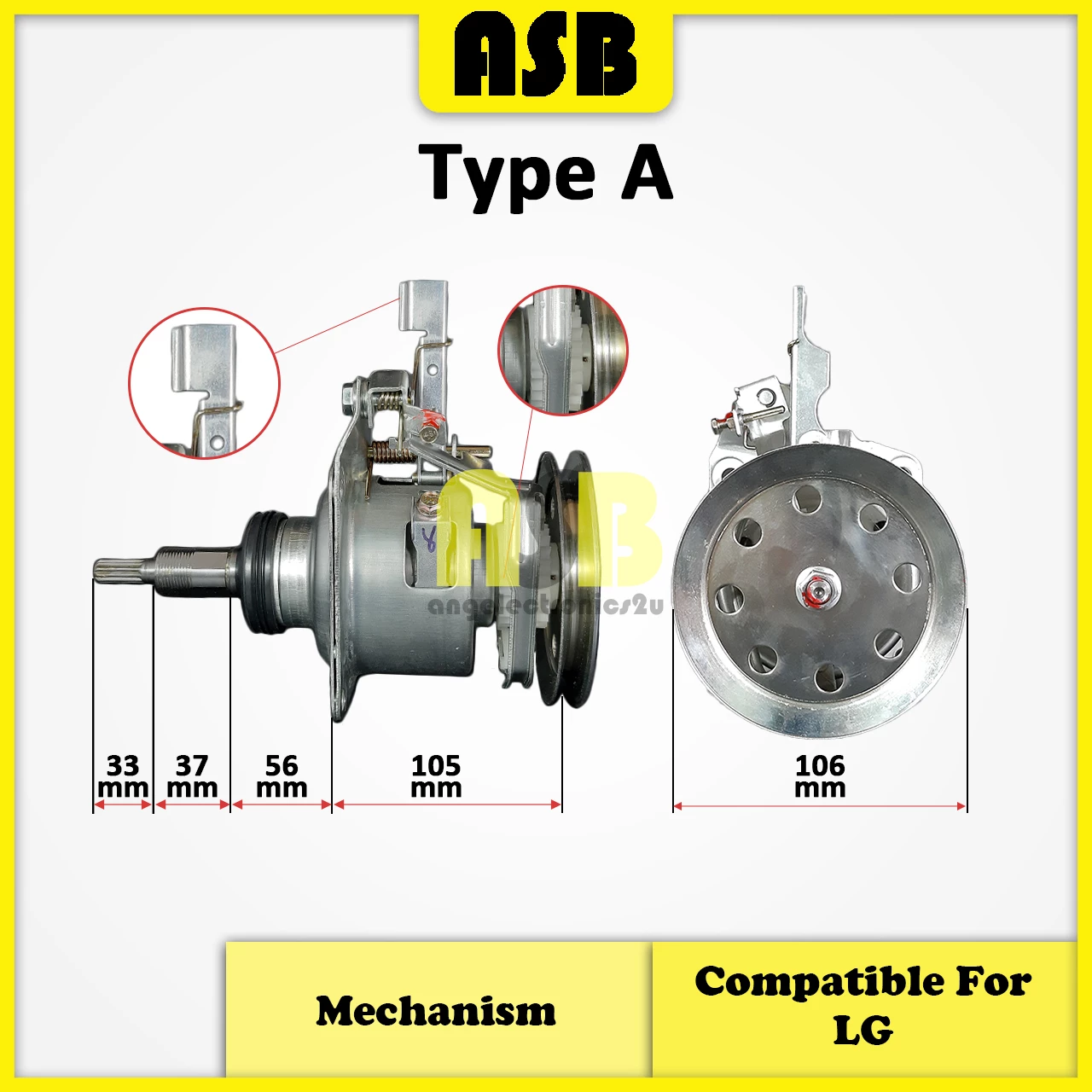 (1pc) ( Compatible : LG ) Washing Machine Mechanism Gear Box ( 11 Gear )