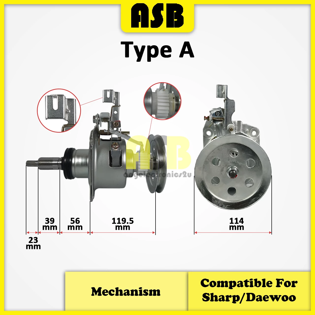 (1pc) ( Compatible : SHARP / DAEWOO ) Washing Machine Mechanism Gear Box ( 11 Gear )