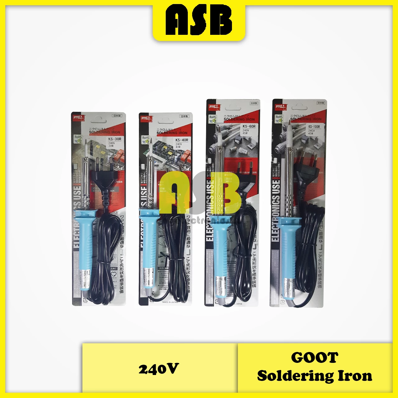 (1pc) Goot Soldering Iron ( 30W / 40W / 45W ) ( JAPAN )