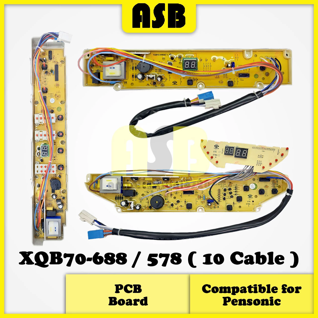 (1pc) ( Compatible : PENSONIC ) Washing Machine PCB Board  / Papan Litar