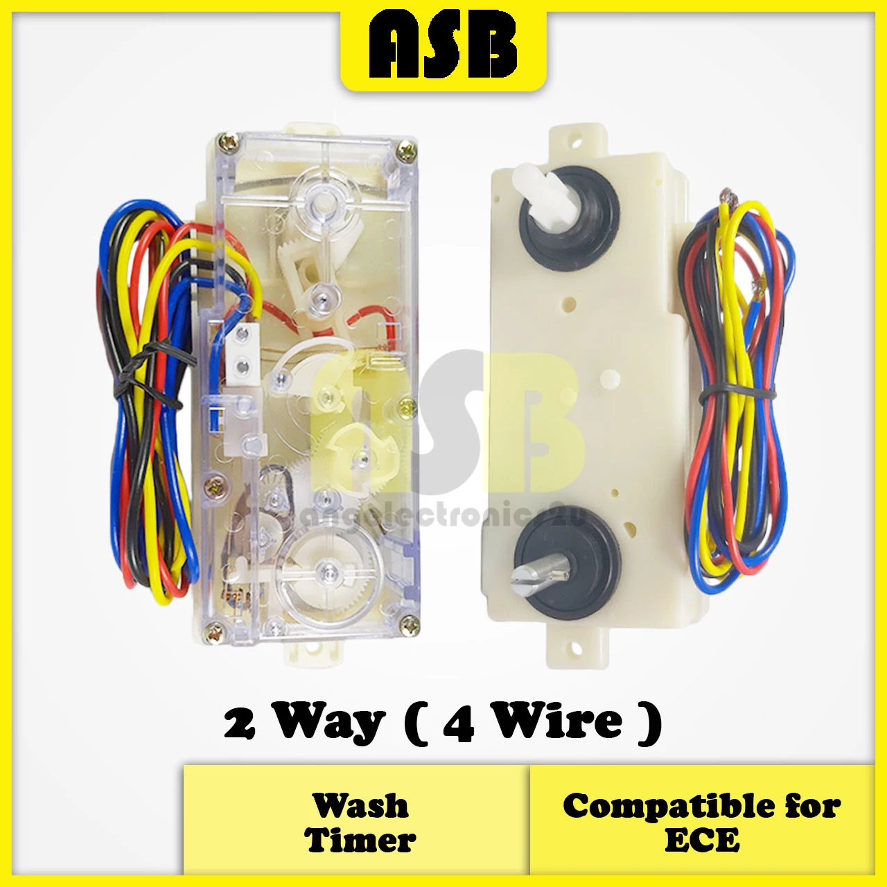 (1pc) ( Compatible : ECE ) Washing Machine Timer 2 Way ( 4 Wire  / 4 Wayar )