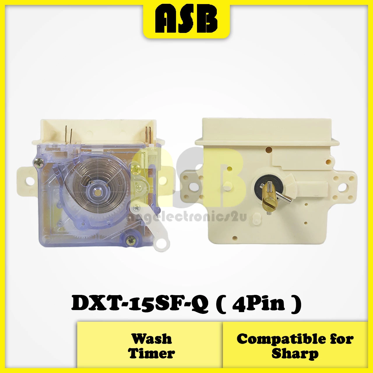 (1pc) ( Compatible : SHARP ) Washing Machine Wash Timer ( 4 Pin Wayar ) ( 661008021 )