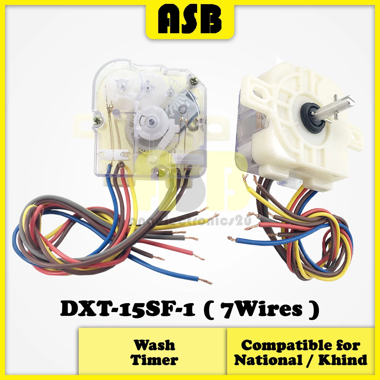 (1pc) ( Compatible : NATIONAL / KHIND ) Washing Machine Wash Timer (661008012) 7 Wire / 7 Wayar