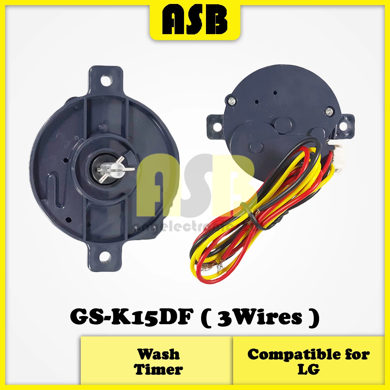 (1pc) ( Compatible : LG ) Washing Machine Wash Timer (661008009) 3 Wire / 3 Wayar