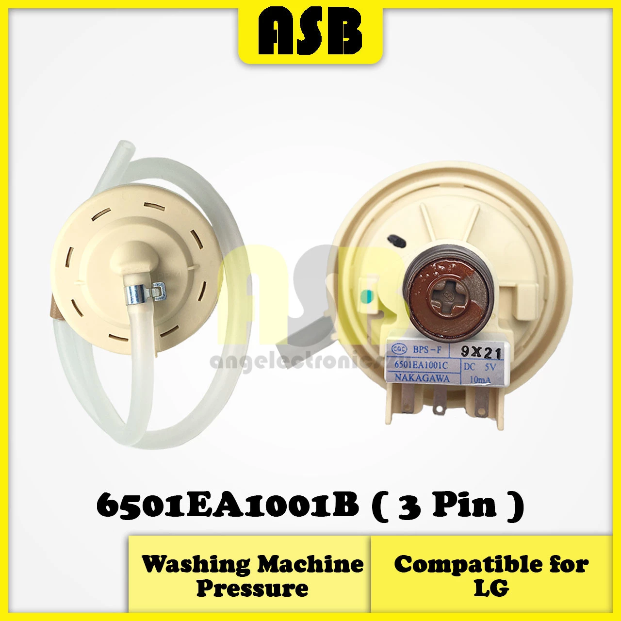 (1pc) ( Compatible : LG ) Washing Machine Pressure 3 Pin ( 661018012 )