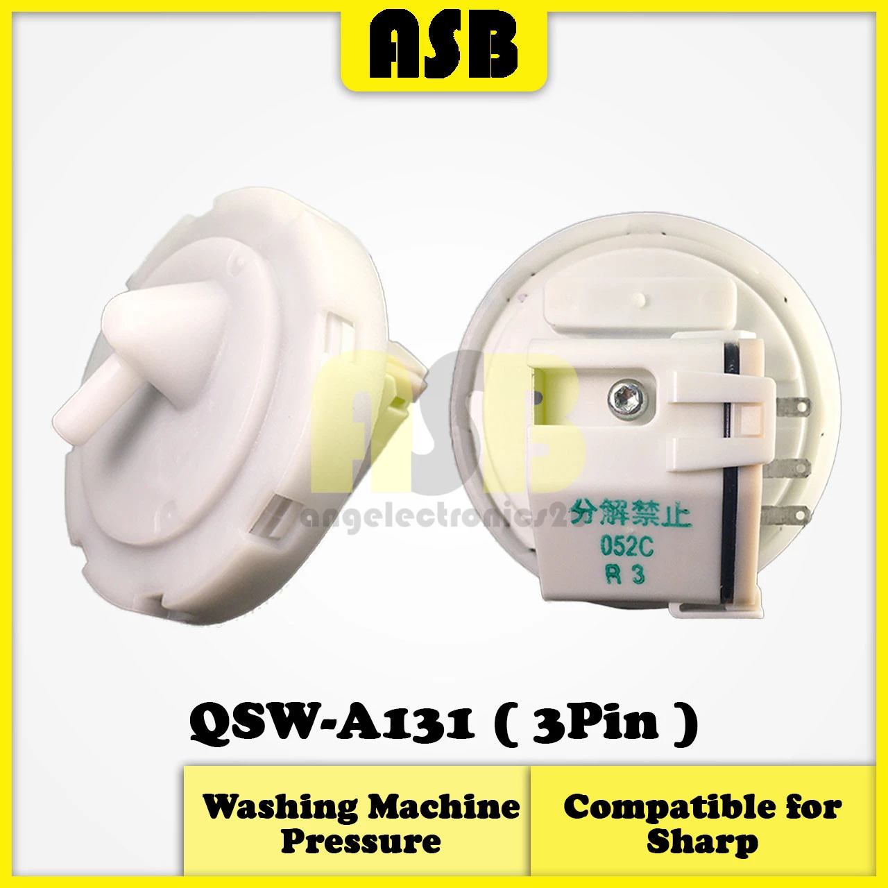 (1pc) ( Compatible : SHARP ) Washing Machine Pressure 3 Pin ( 661018023 )