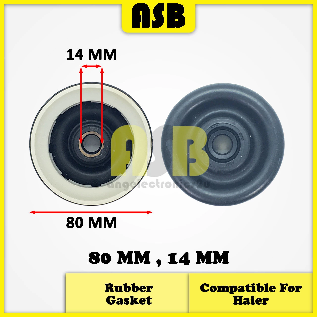 (1pc) ( Compatible : Haier ) Washing Machine Rubber Gasket ( 14 MM ) ( 8 Gear ) ( 661010041 )