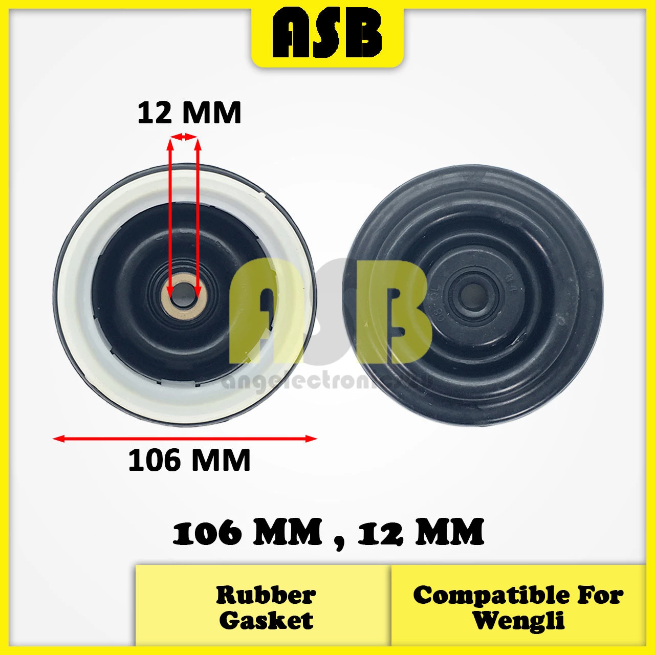 (1pc) ( Compatible : WENGLI ) Washing Machine Rubber Gasket ( 12 MM / 14 MM ) ( 6 Gear )