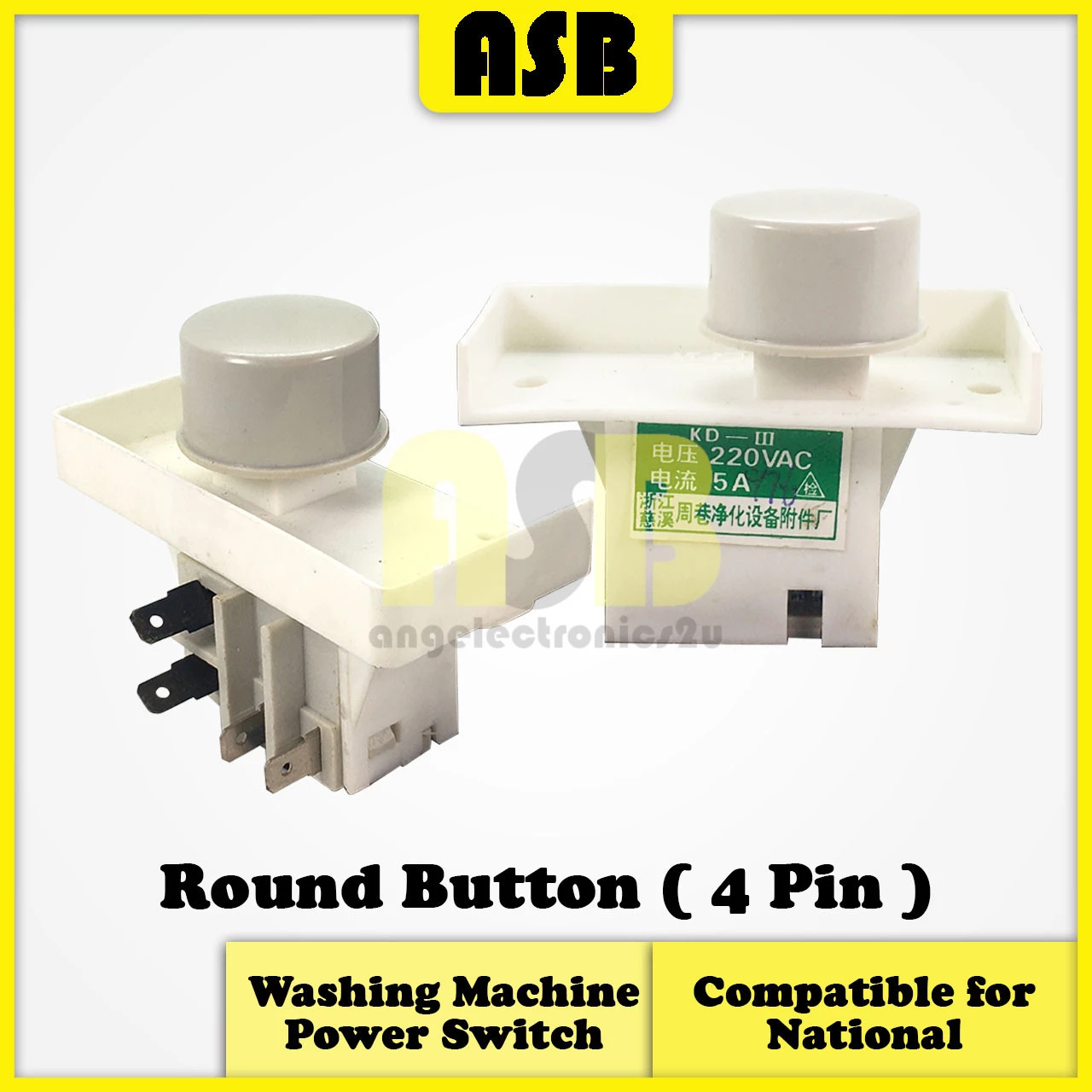 (1pc) ( Compatible : National ) Washing Machine Power Switch