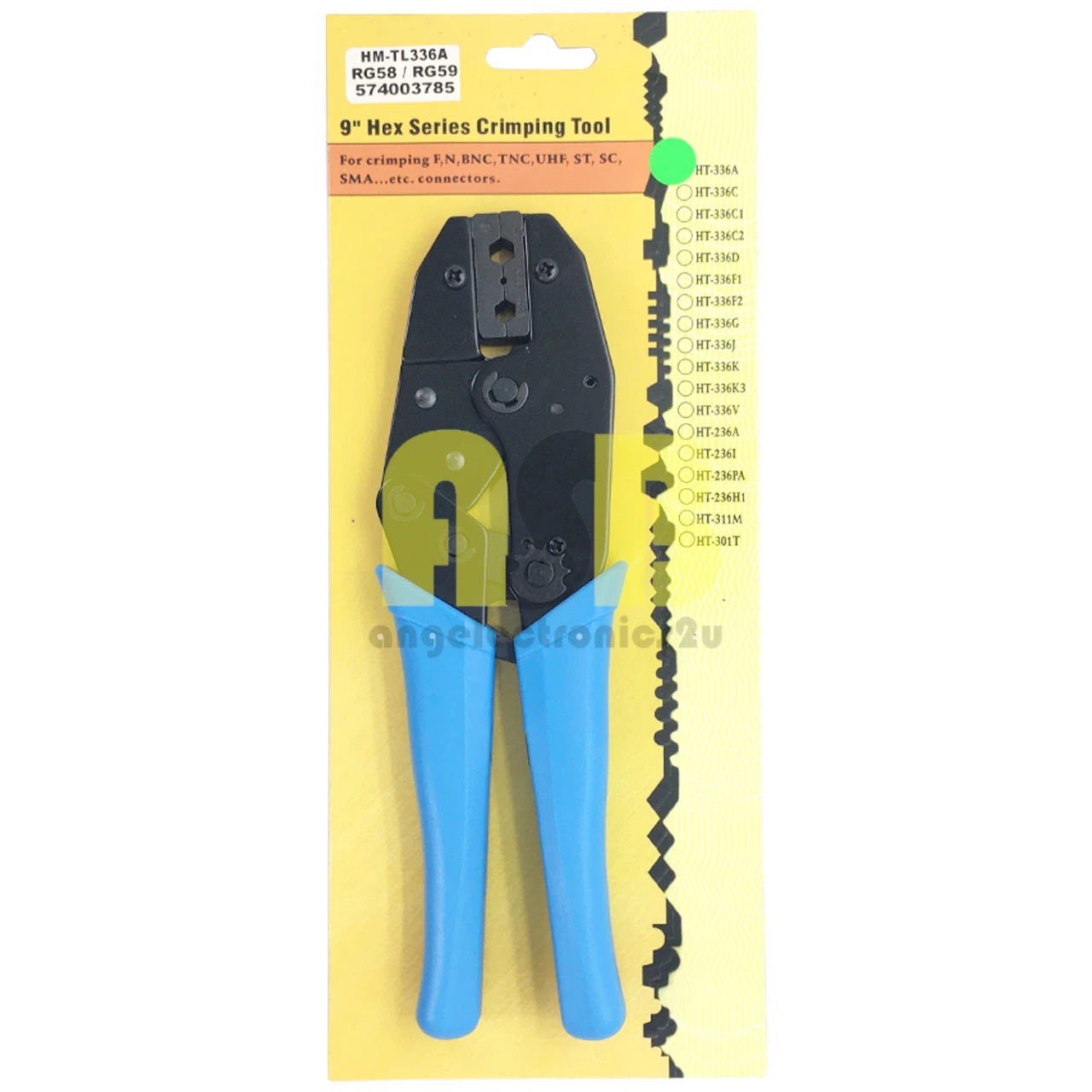 (1pc) HM-TL336A ( RG58 / RG59 / RG62 ) Terminal Crimping Tool / Alat Kelim ( 574003785 )